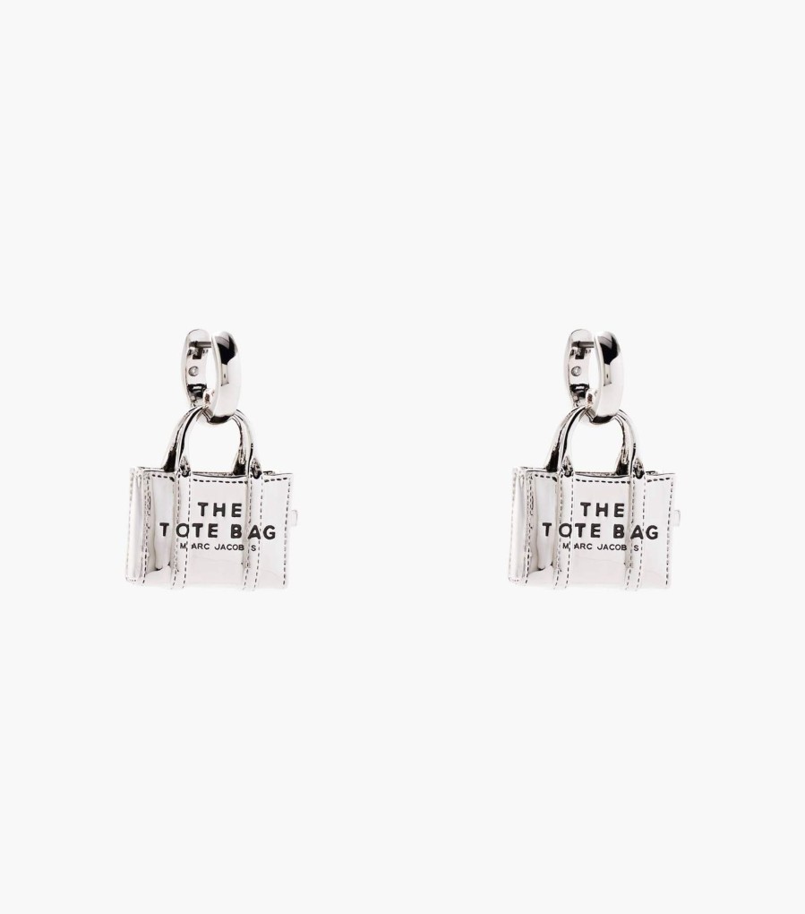 Jewelry Marc Jacobs | The Tote Bag Earrings Light Antique Silver