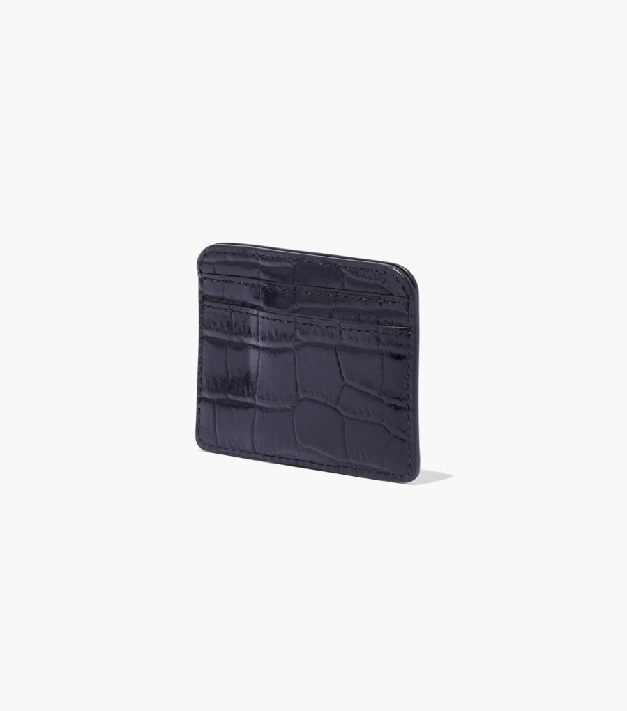 Wallets Marc Jacobs | The Croc-Embossed Card Case Black