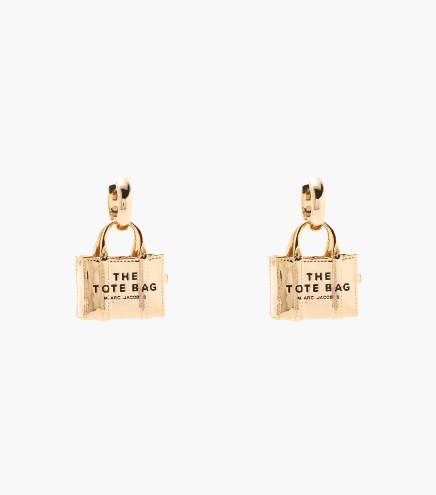 Jewelry Marc Jacobs | The Tote Bag Earrings Light Antique Gold