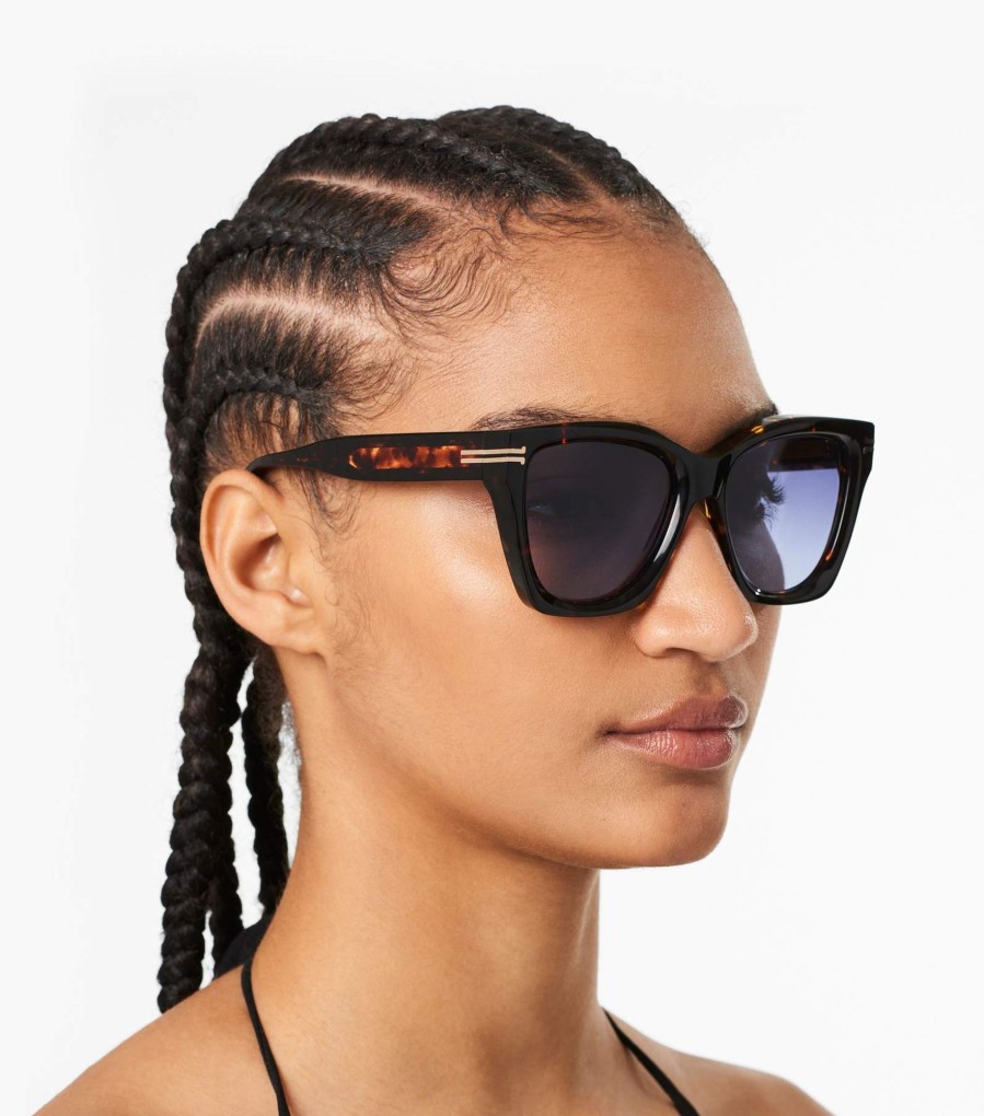 Accessories Marc Jacobs | Icon Edge Oversized Square Sunglasses Havana