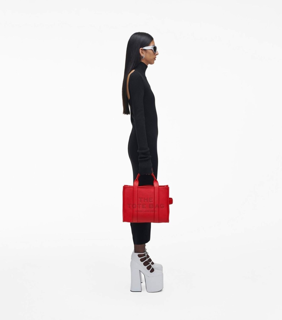 Bags Marc Jacobs | The Leather Medium Tote Bag True Red