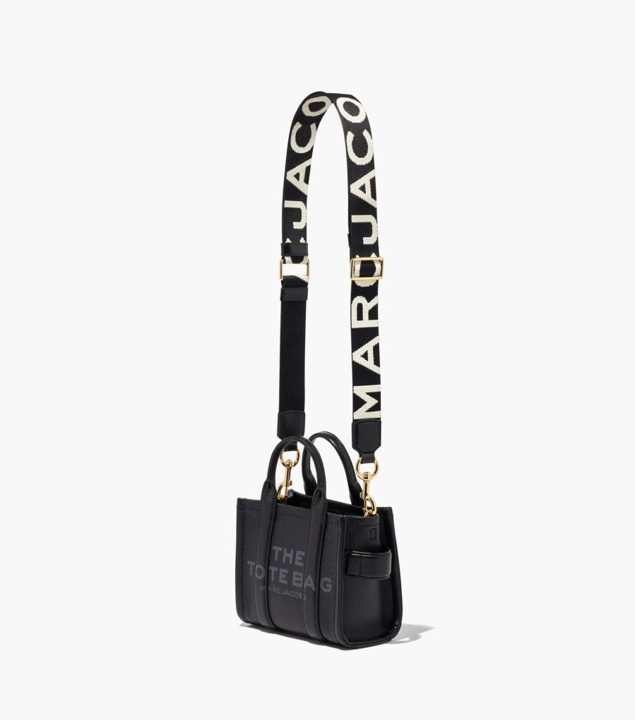 Accessories Marc Jacobs | The Thin Logo Webbing Strap Black/White