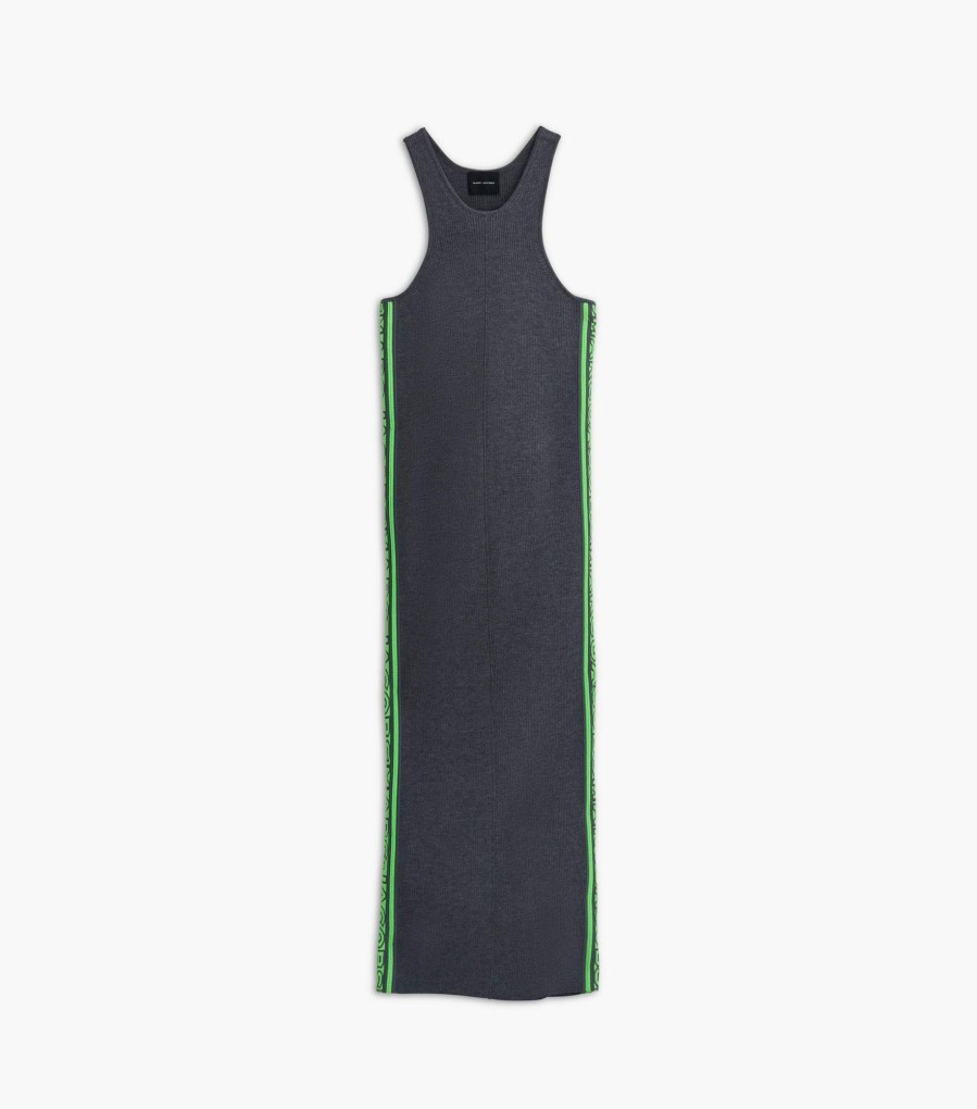 Ready To Wear Marc Jacobs | The Logo Racer Dress Gunmetal/Apple