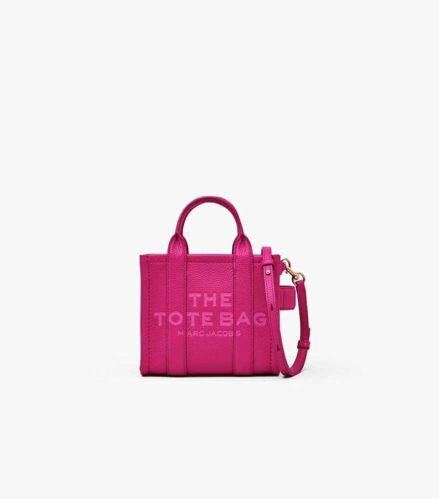 Bags Marc Jacobs | The Leather Mini Tote Bag Lipstick Pink