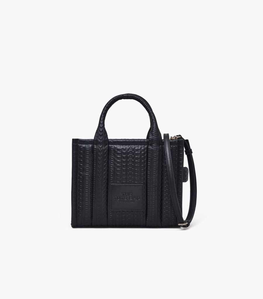 Bags Marc Jacobs | The Monogram Debossed Small Tote Bag Black