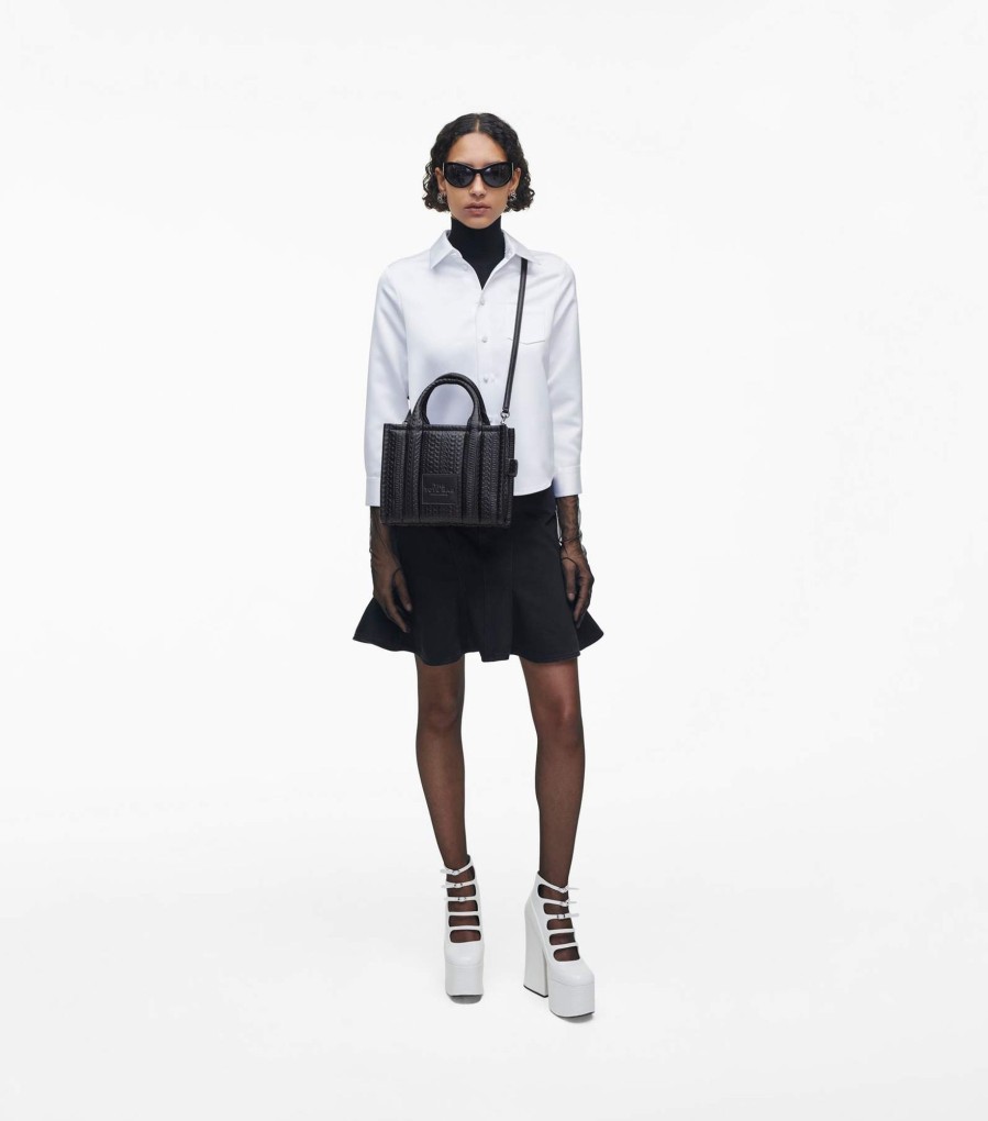 Bags Marc Jacobs | The Monogram Debossed Small Tote Bag Black