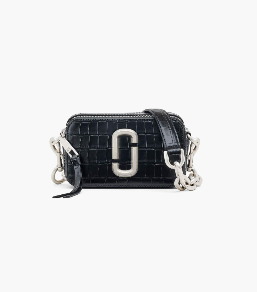 Bags Marc Jacobs | The Croc-Embossed Shoulder Snapshot Black